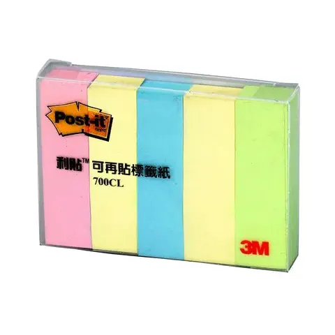 3M Post-it 700CL可再貼付簽紙5色